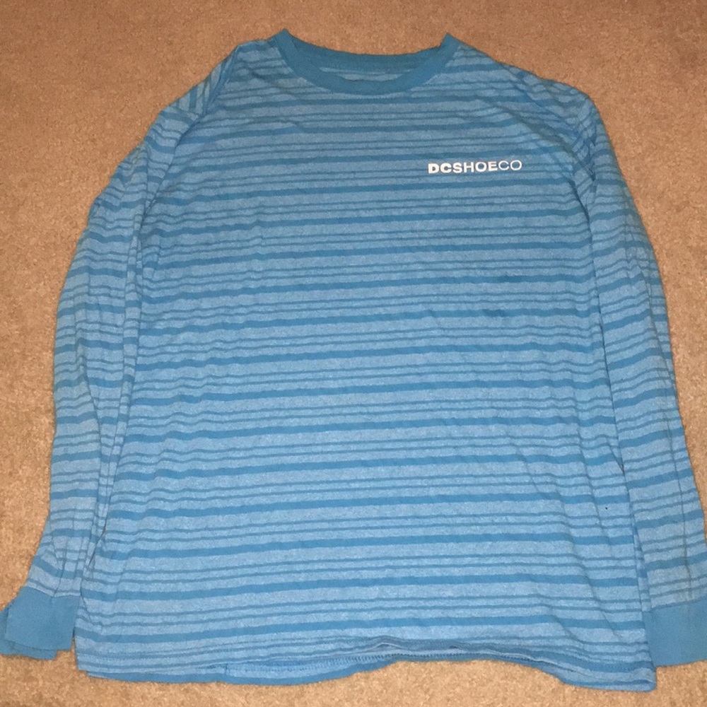 Blue Striped DC Long Sleeve Shirt
